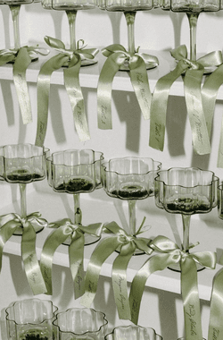 Long-table floral arrangement detail